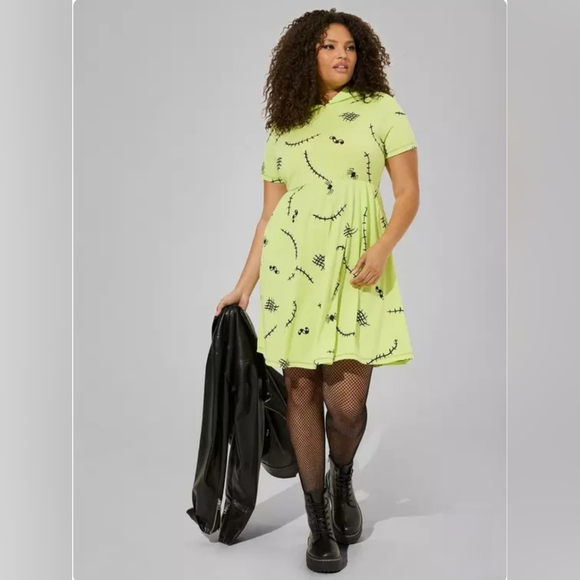 Torrid The Nightmare Before Christmas Oogie Boogie Hooded Dress - Picture 1 of 6